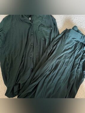 Skims Ribbed Green Set XS